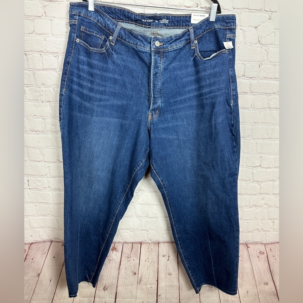 Old Navy High Rise OG Straight Ankle Secret Slim Pockets Denim Jeans Sz 24, NWT‎